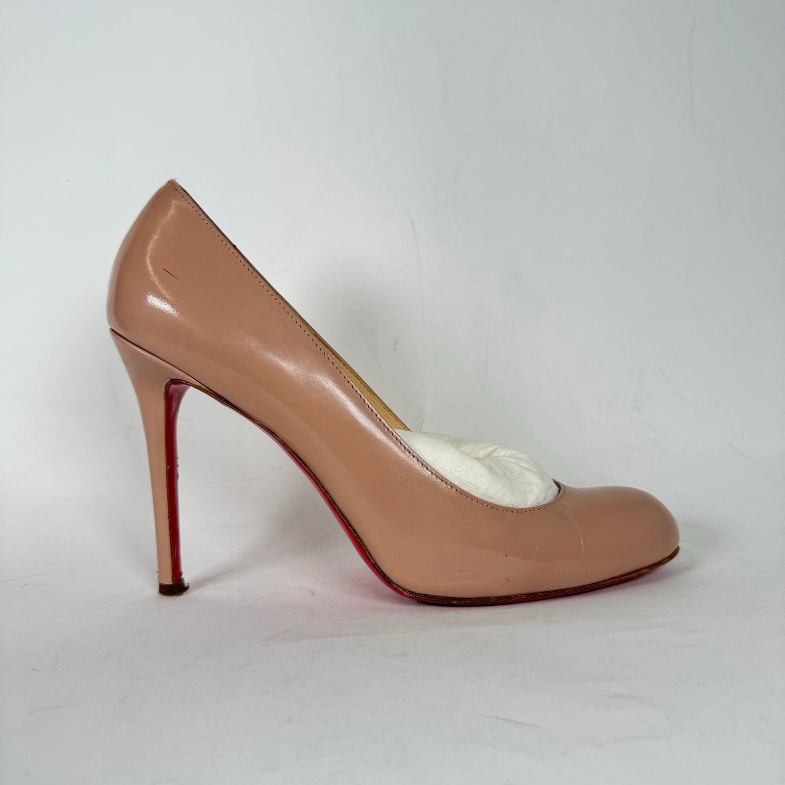 Chrisitian Louboutin Nude Simple Pump 100 Heels Size 38.5