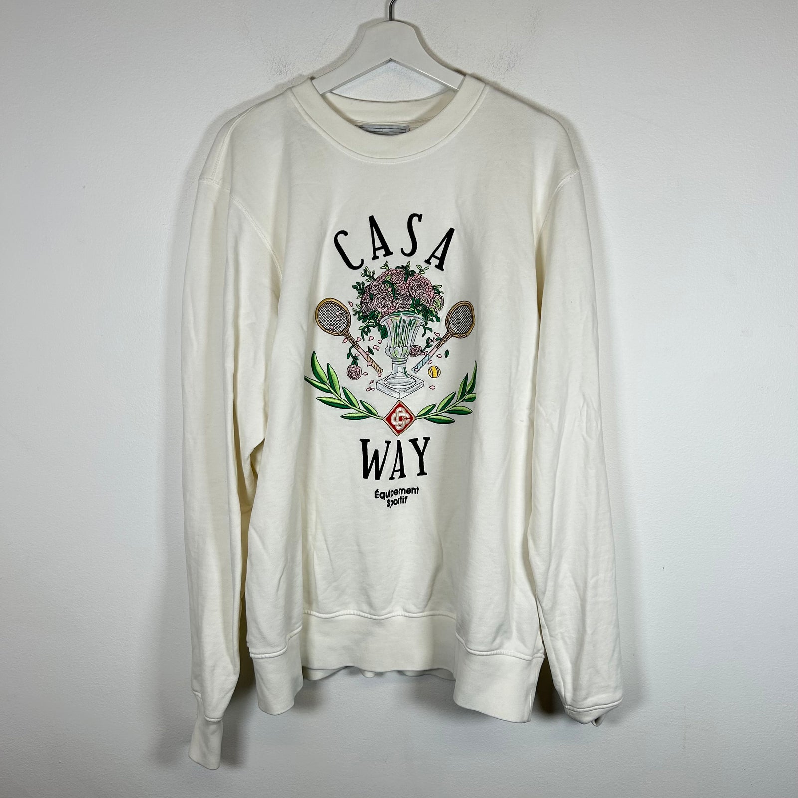Casablanca White "Casa Way" Sweater Size XL