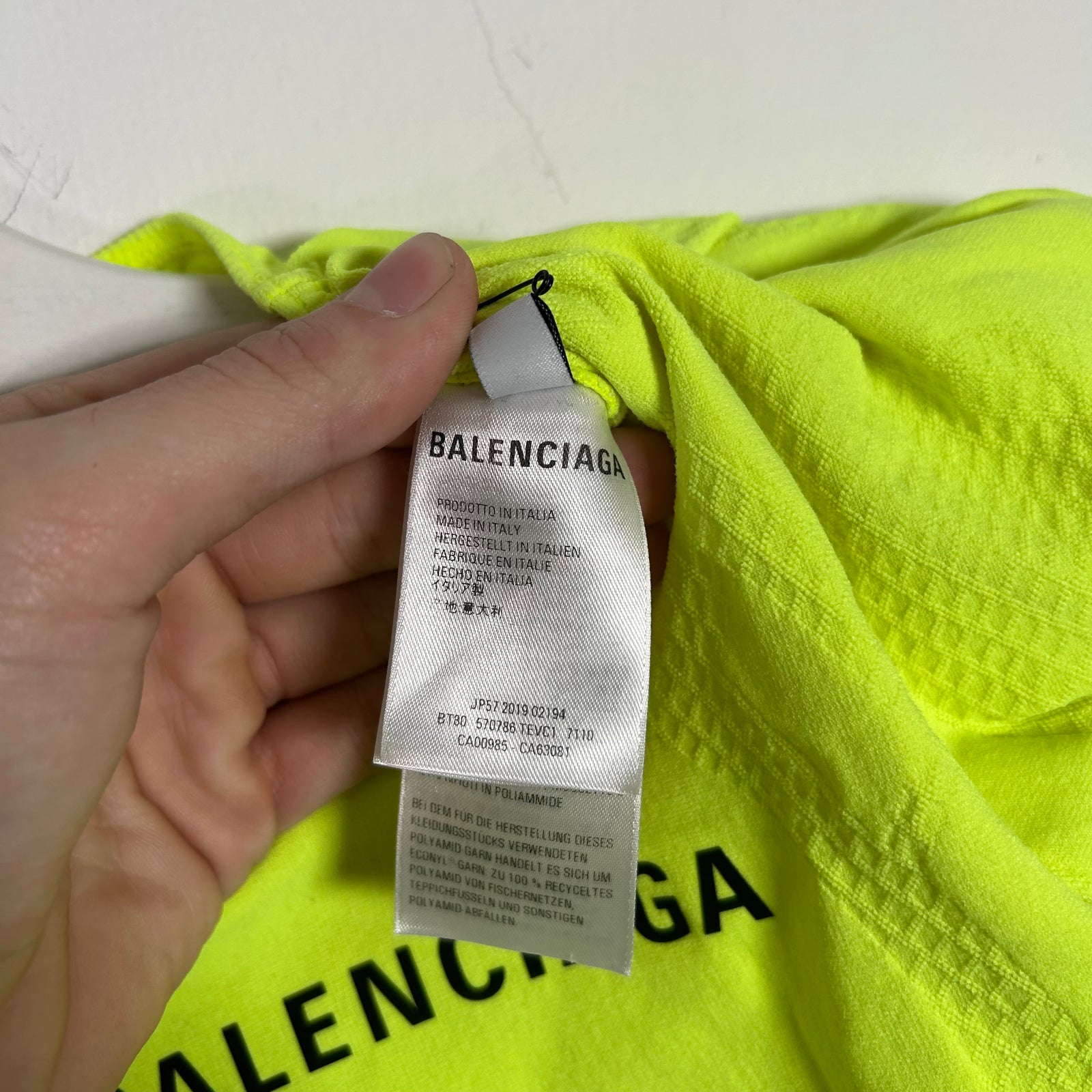 Balenciaga Neon Athletic Shirt Size S