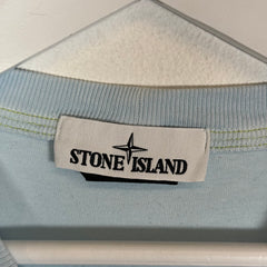 Stone Island Light Blue Embroidered Logo Tee Size XL