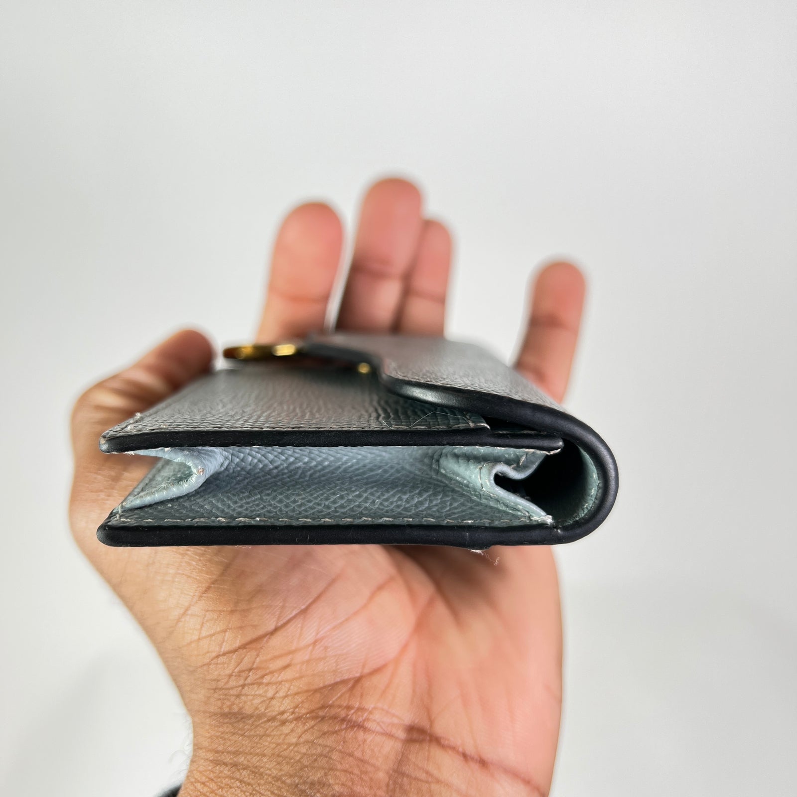 Dior Cloud Blue Saddle Lotus Wallet