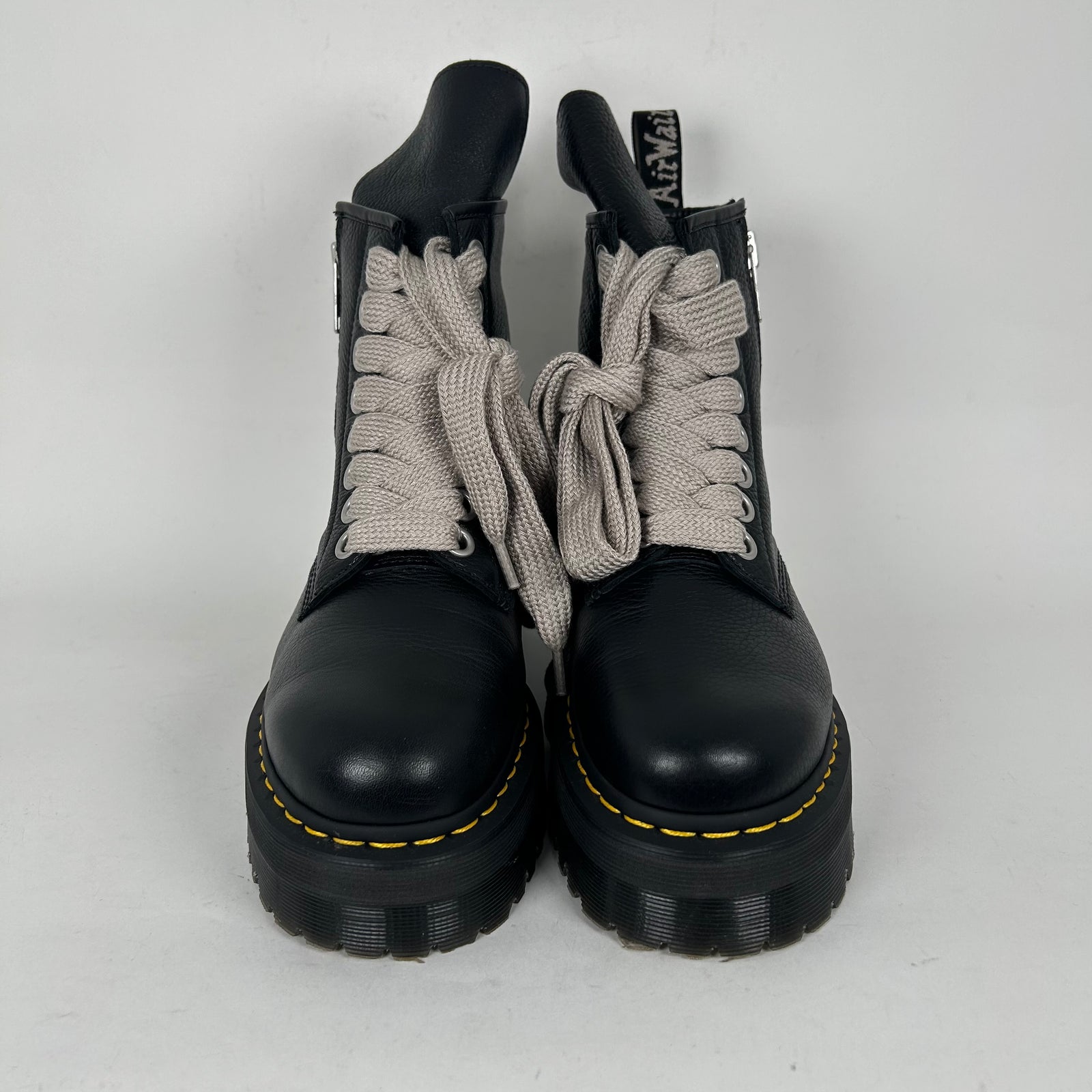 Rick Owens x Doc Martens Jumbo Lace Quad Sole Black Boot Size 9.5
