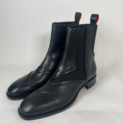 Christian Louboutin Black Boabi Leather Chelsea Boot Size 42