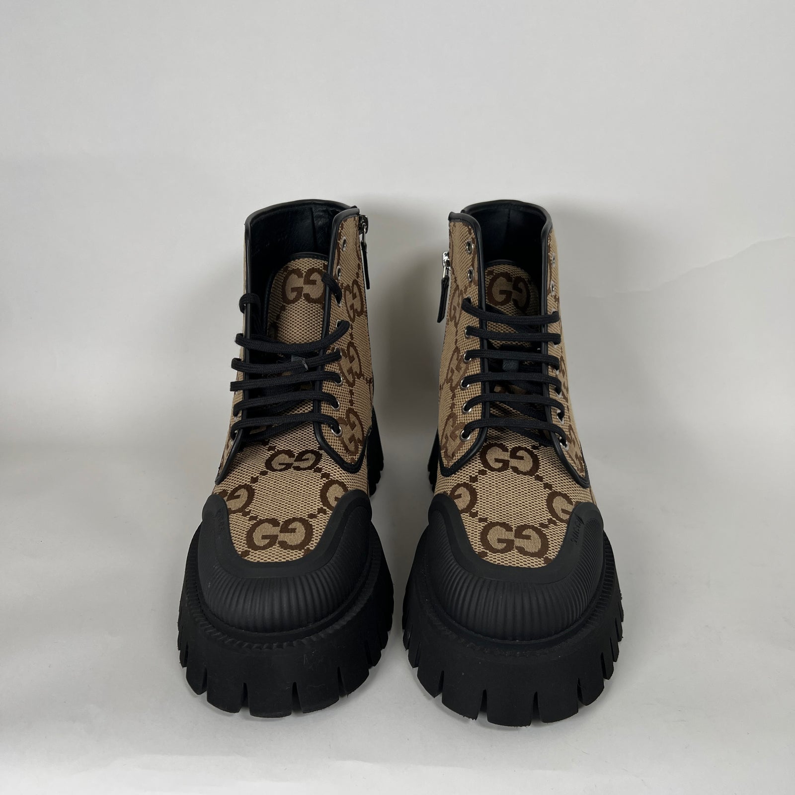 Gucci Combat Boots GG Supreme Size 11