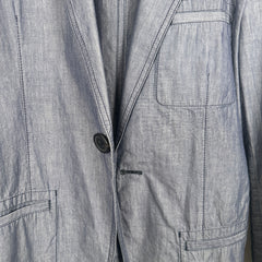 Lanvin x Acne SS09 Blue Linen Like Blazer Size M