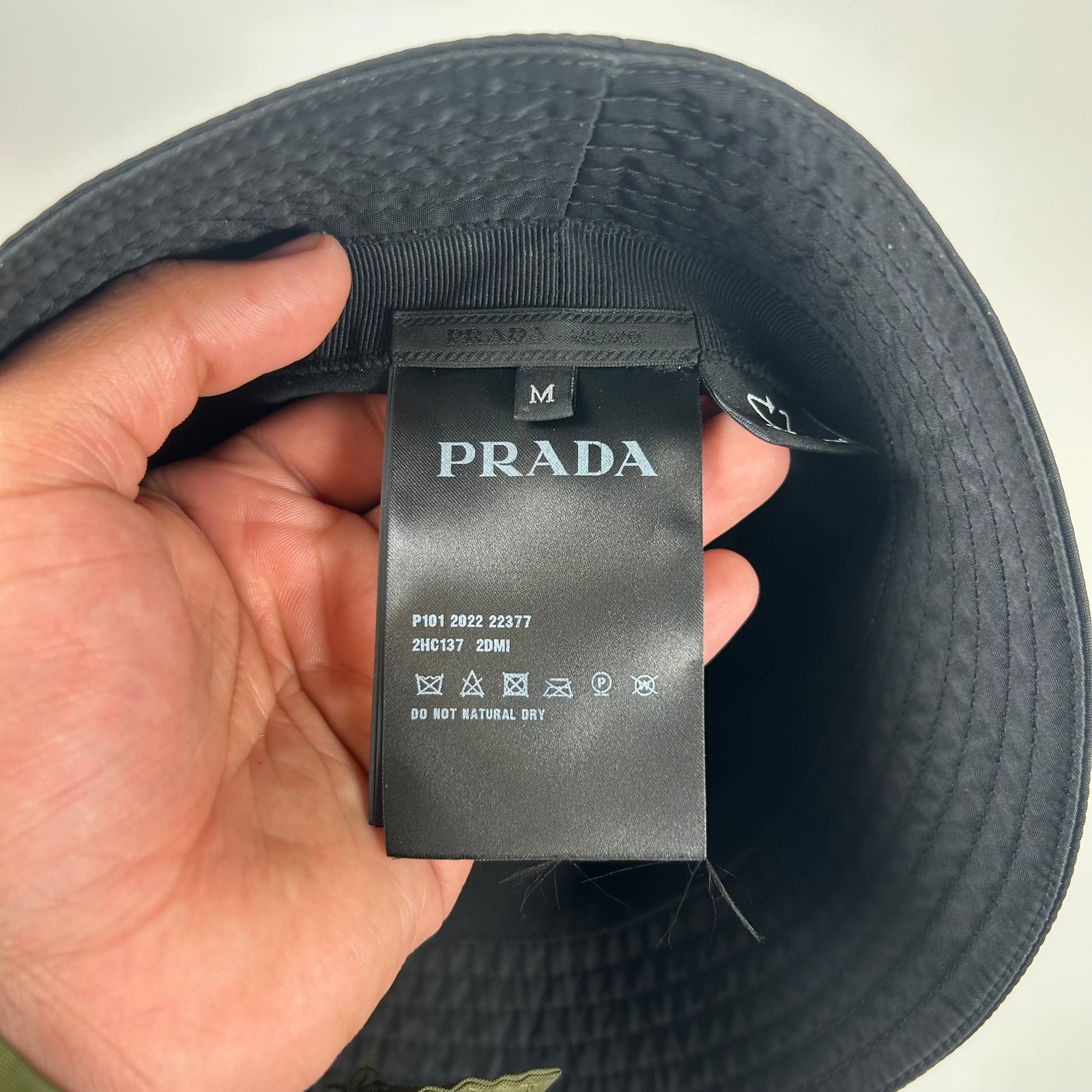Prada Black ReNylon Bucket Hat Size M