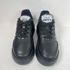 Versace Black Odissea Leather Sneaker Size 38