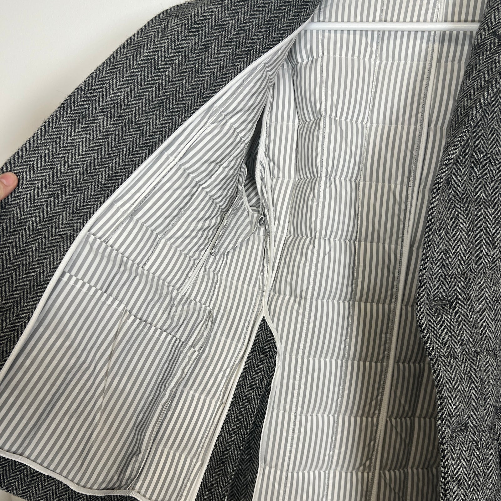 Thom Browne Down Harris Tweed Jacket
