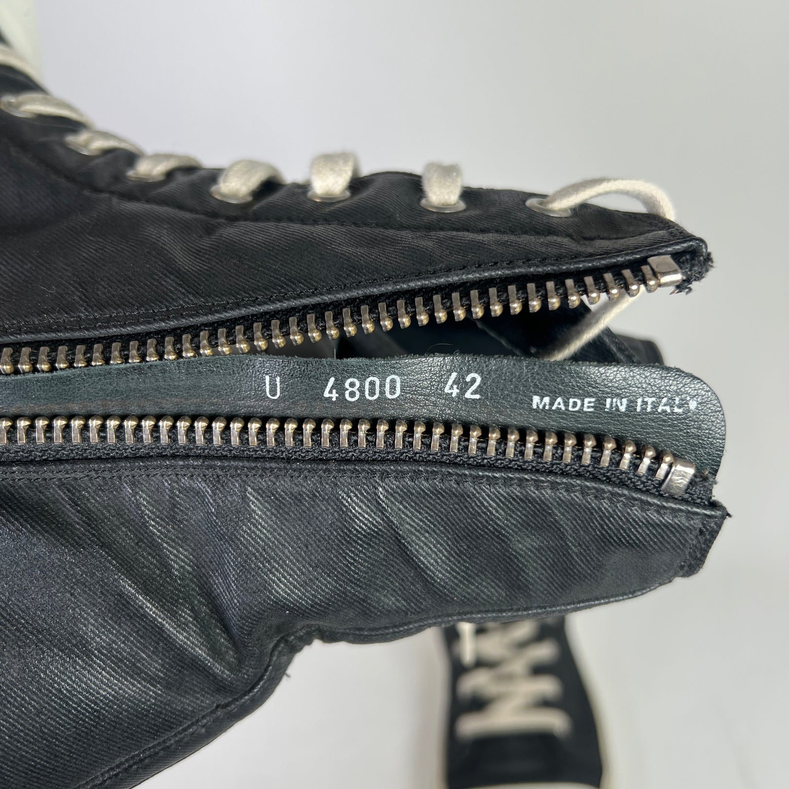 Rick Owens DRKSHDW Waxed High-Top Ramones