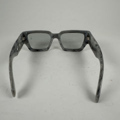 Off-White Gray Marble Arrow Square Frame Sunglasses