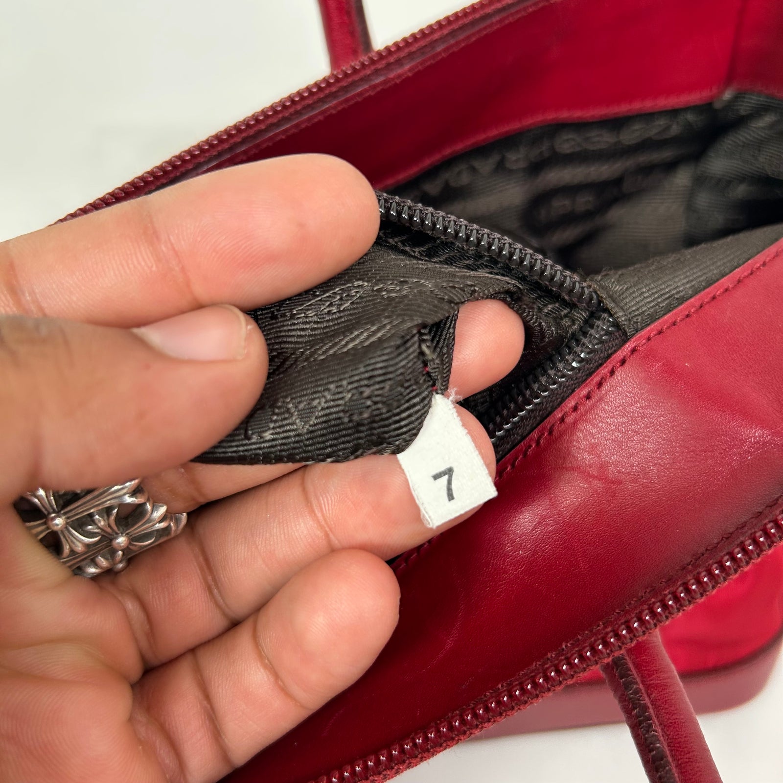 Prada Red Tessuto Nylon Shoulder Bag