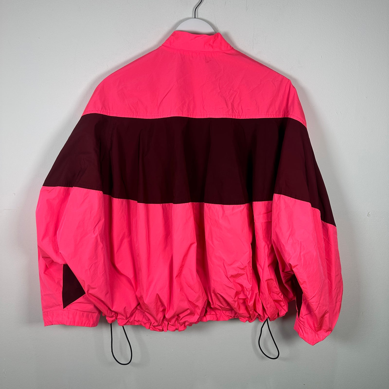 Dries Van Noten Neon Pink Cropped Windbreaker Size S