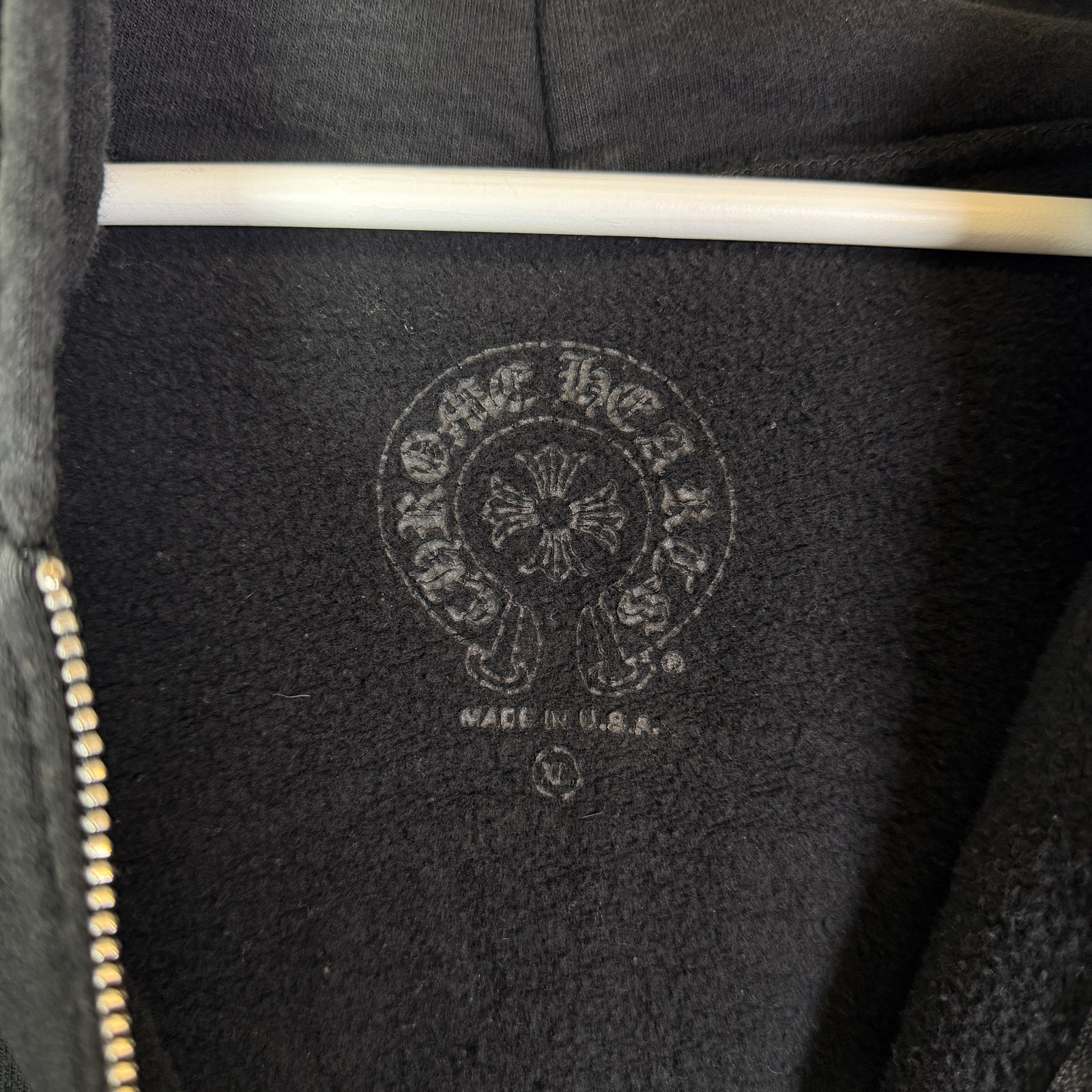 Chrome Hearts Horseshoe Floral Cross Zip-Up Hoodie