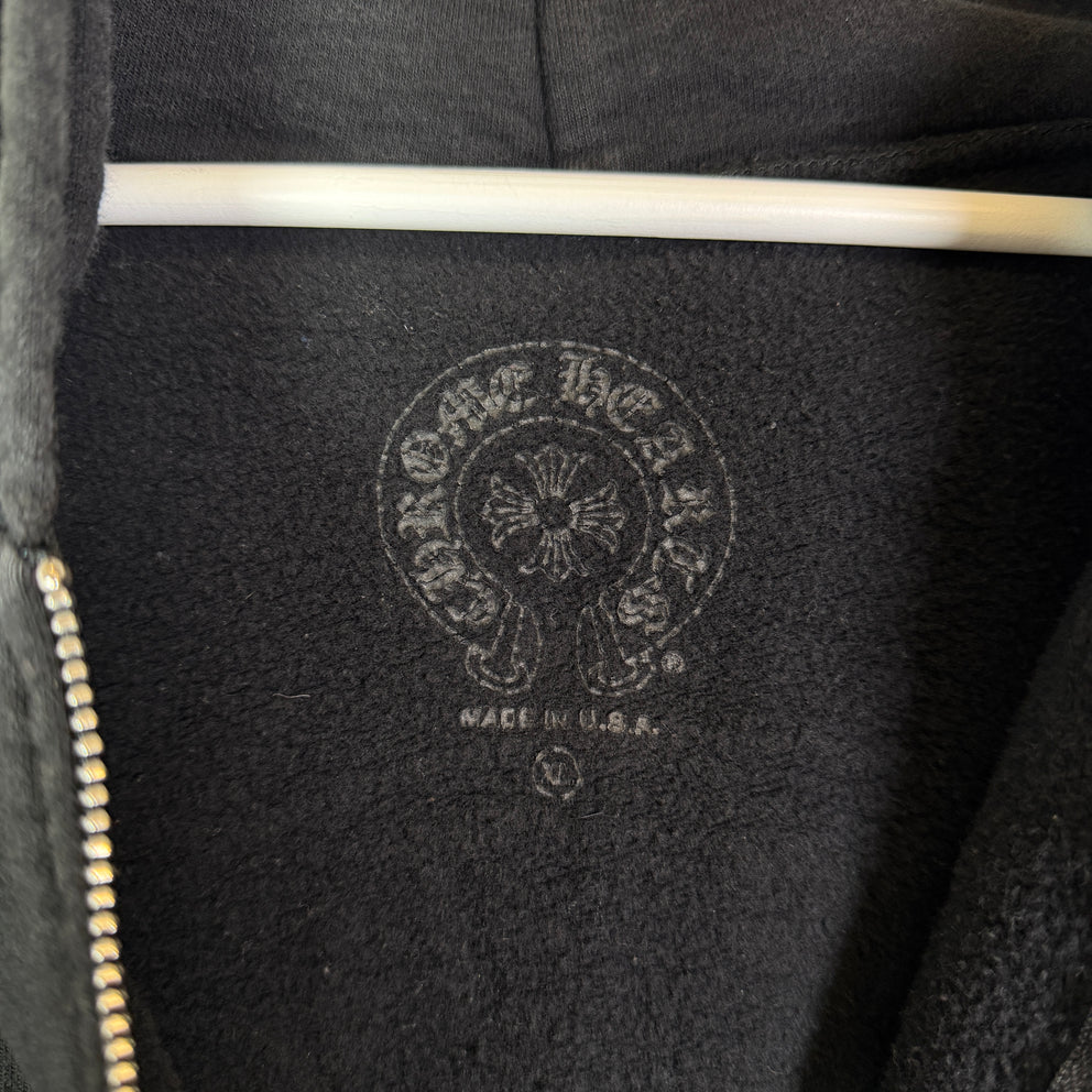 Chrome Hearts Horseshoe Floral Cross Zip-Up Hoodie