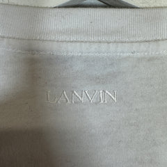 Lanvin White Embroidered Logo T-shirt Size S