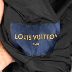 Louis Vuitton Black Flower Monogram Quilted Reversible Puffer Size 52