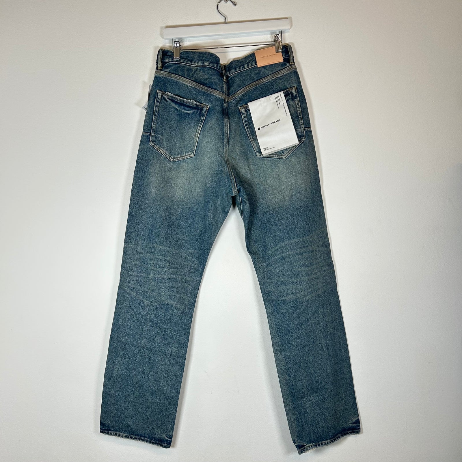 Purple Vintage Knee Slit Indigo Jeans Size 34