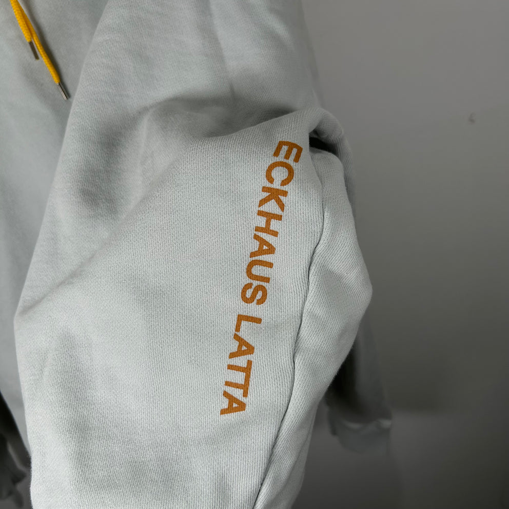 Eckhaus Latta Baby Blue Logo Hoodie Size S