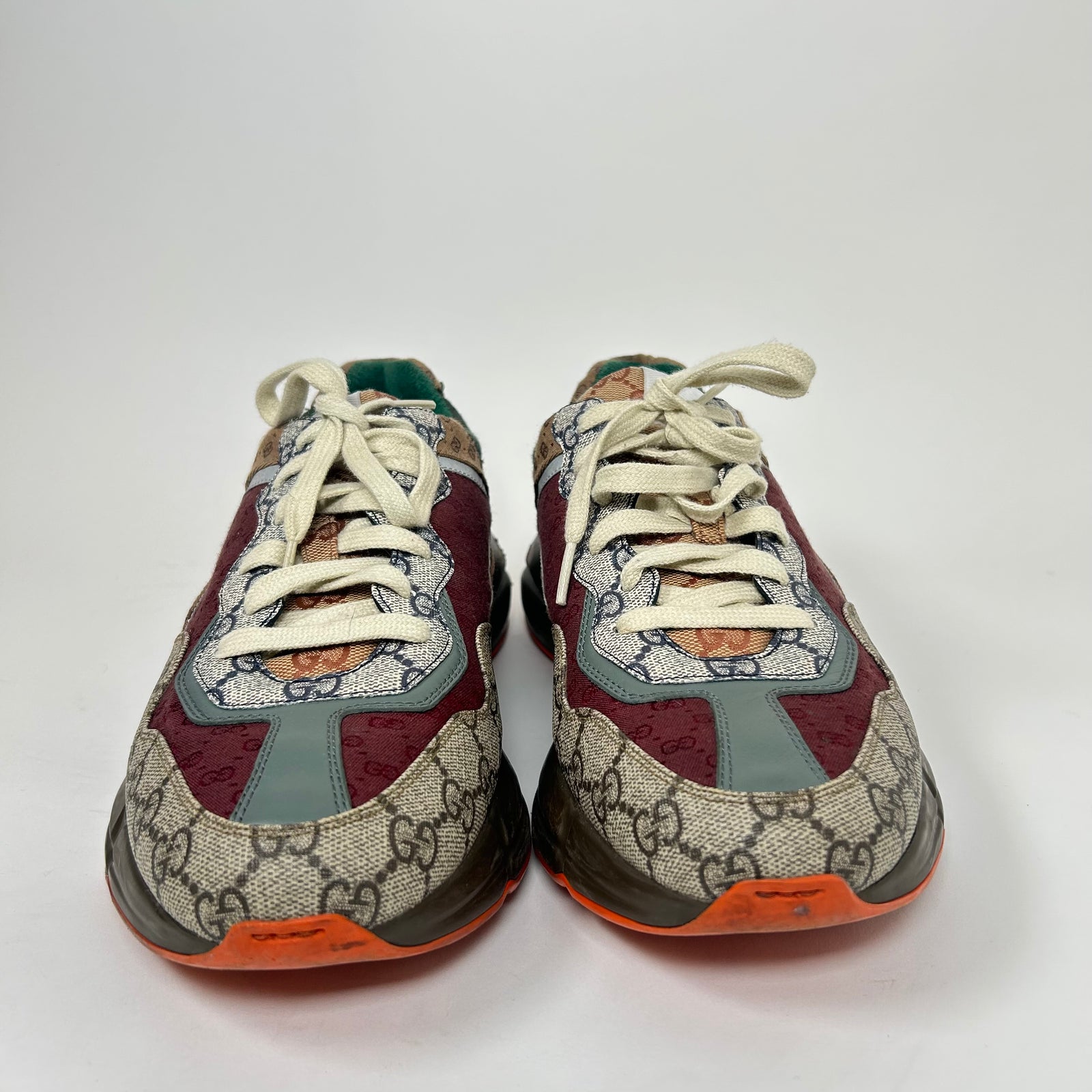 Gucci Burgundy GG Rhyton Sneaker Size GG 9