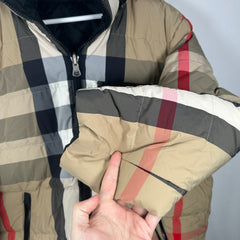 Burberry Reversible Check Puffer Jacket Size XL