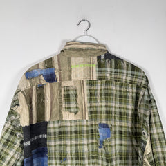 Acne Studios Trompe L'oeil Patchwork Button Up Shirt Size 50