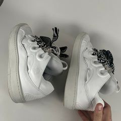 Lanvin x Future White Leather Curb Sneaker Size 12