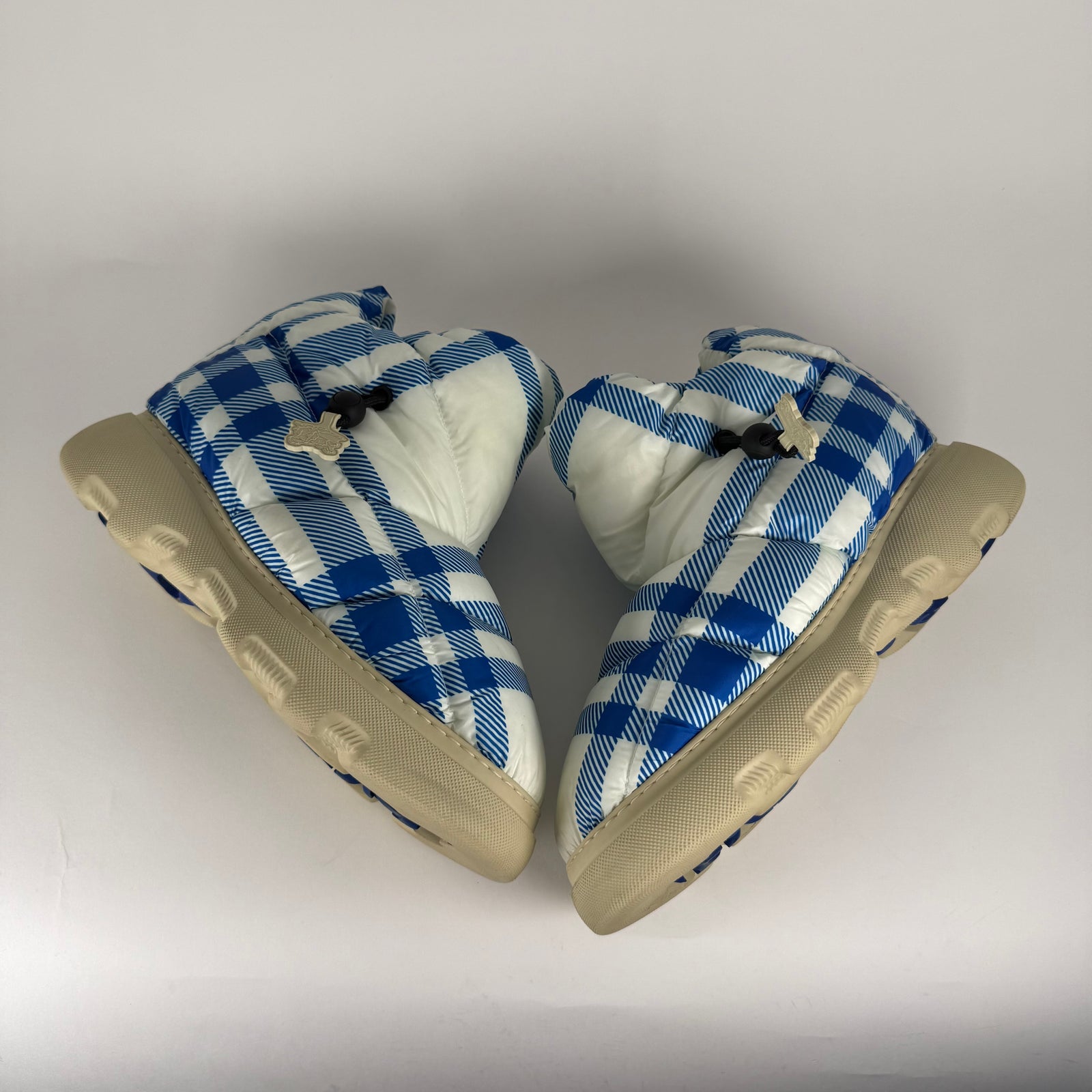 Burberry Check Pillow Puffer Boots Size 10