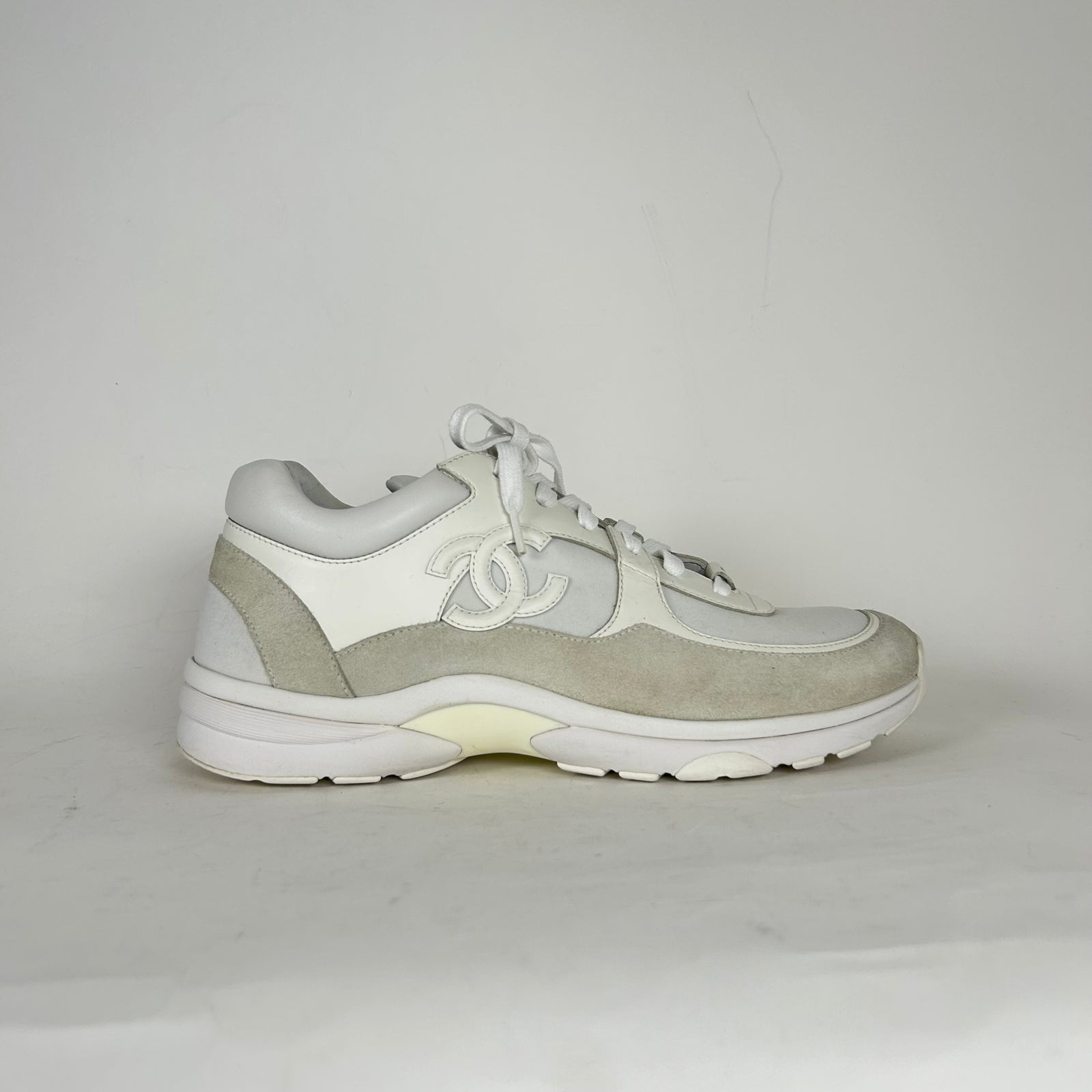 Chanel White Tennis Trainers Size 42