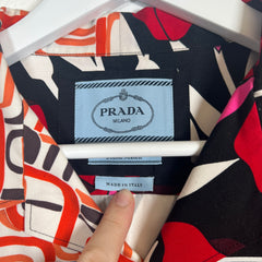 Prada Floral Double Match Shirt Size XL