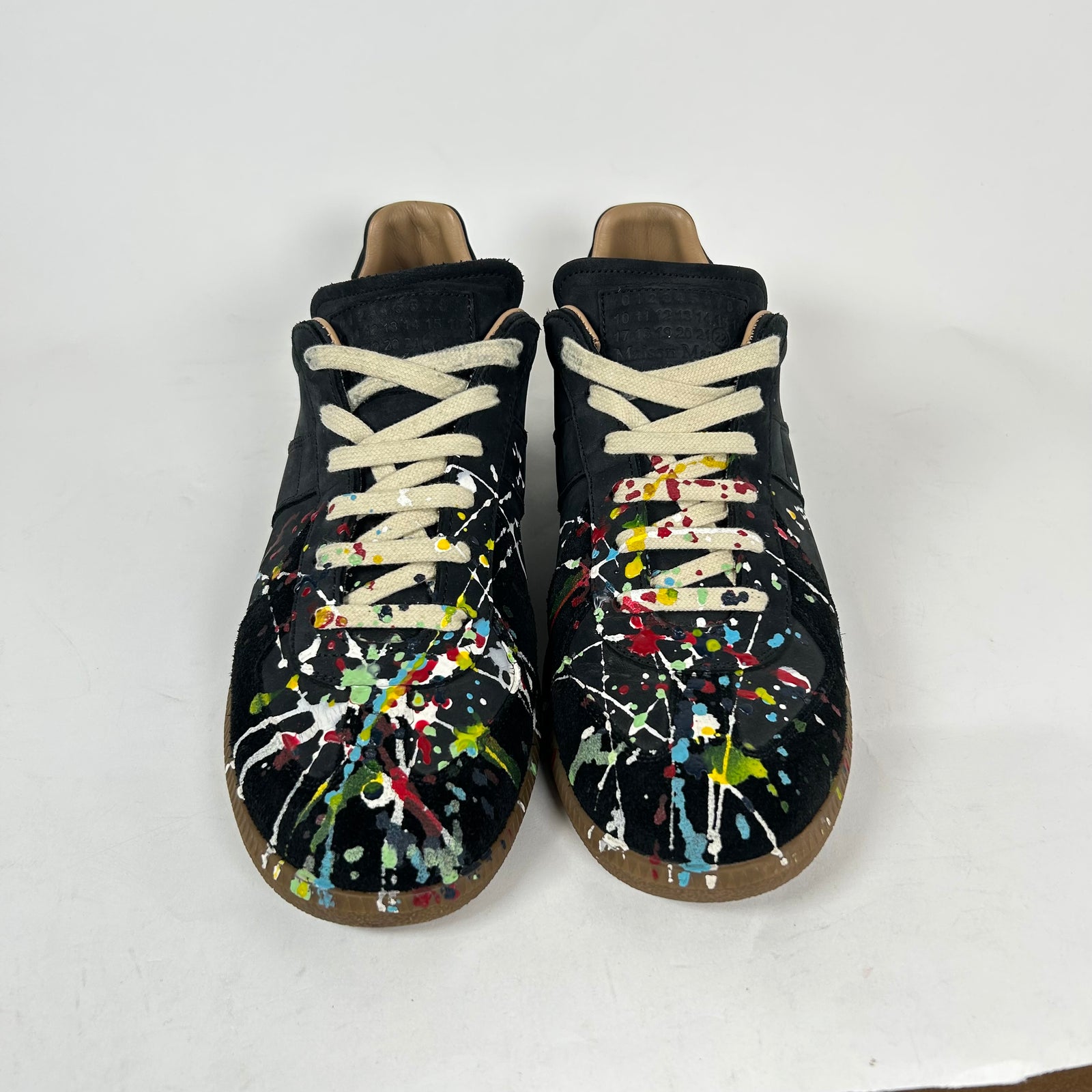 Maison Margiela Black Paint Splatter Gats Size 42