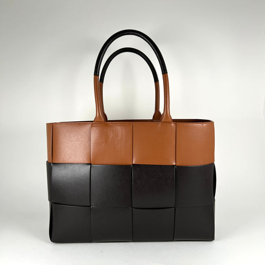 Bottega Veneta Two-Tone Brown Large Arco