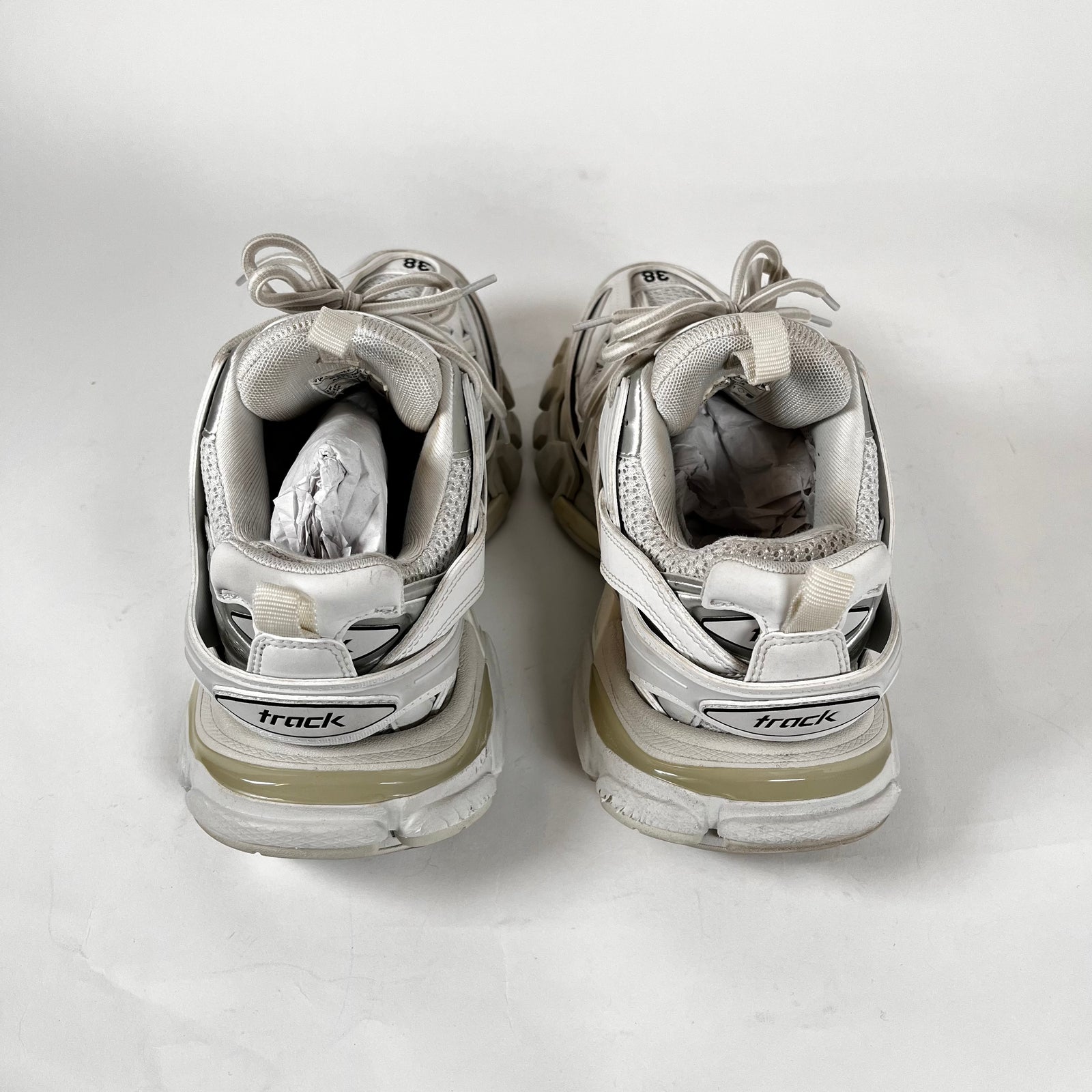 Balenciaga White Track Sneakers Size 38