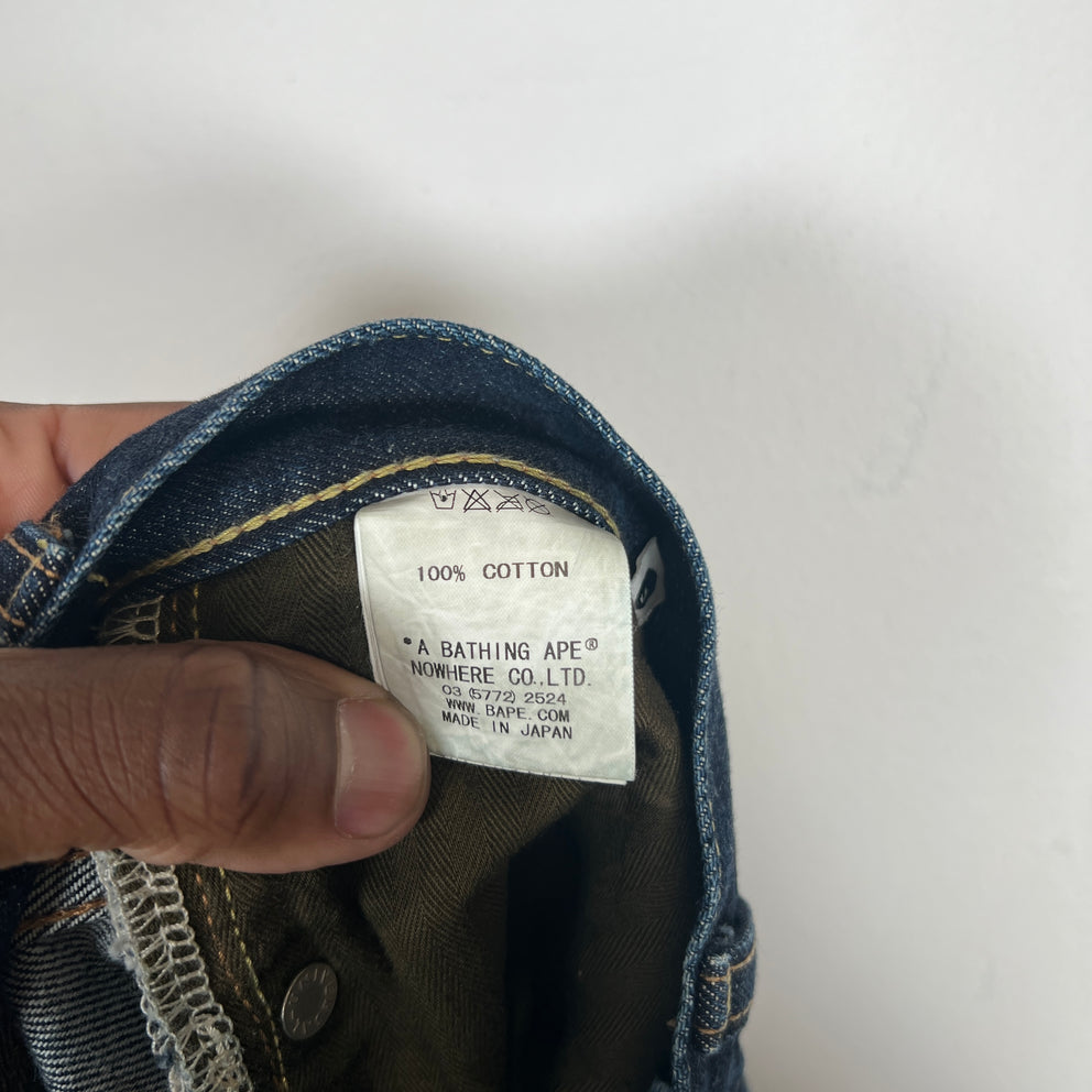 A Bathing Ape Blue Jean Shorts Size M