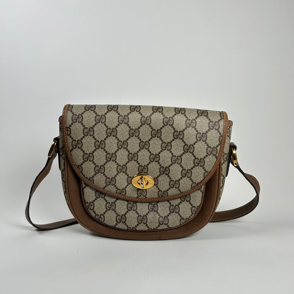 Gucci Beige Vintage Messenger Bag