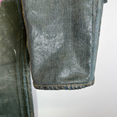 Dior Homme SS04 Bleu Claire Waxed Denim Jeans