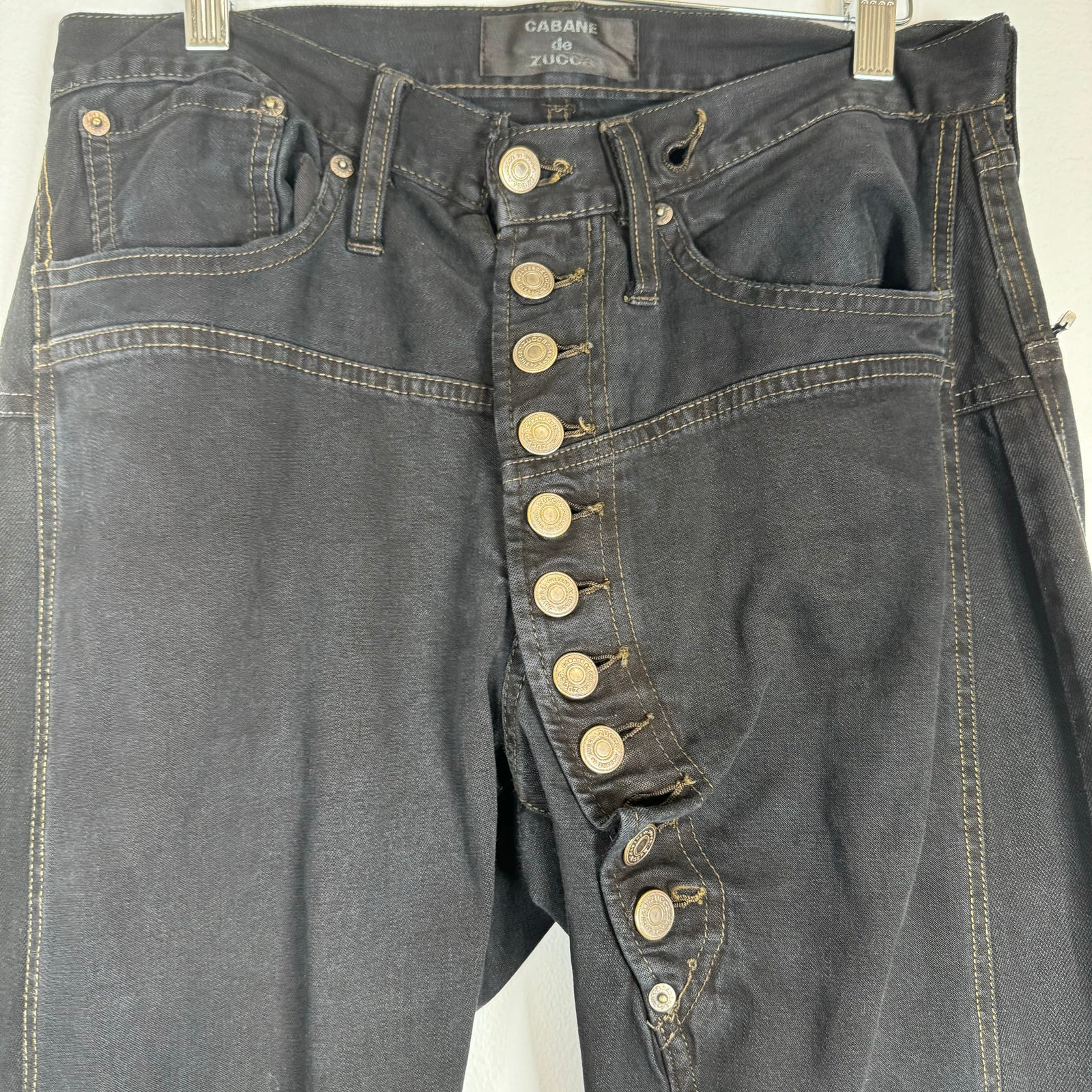 Cabane De Zucca Flare J Button Jeans Size 32