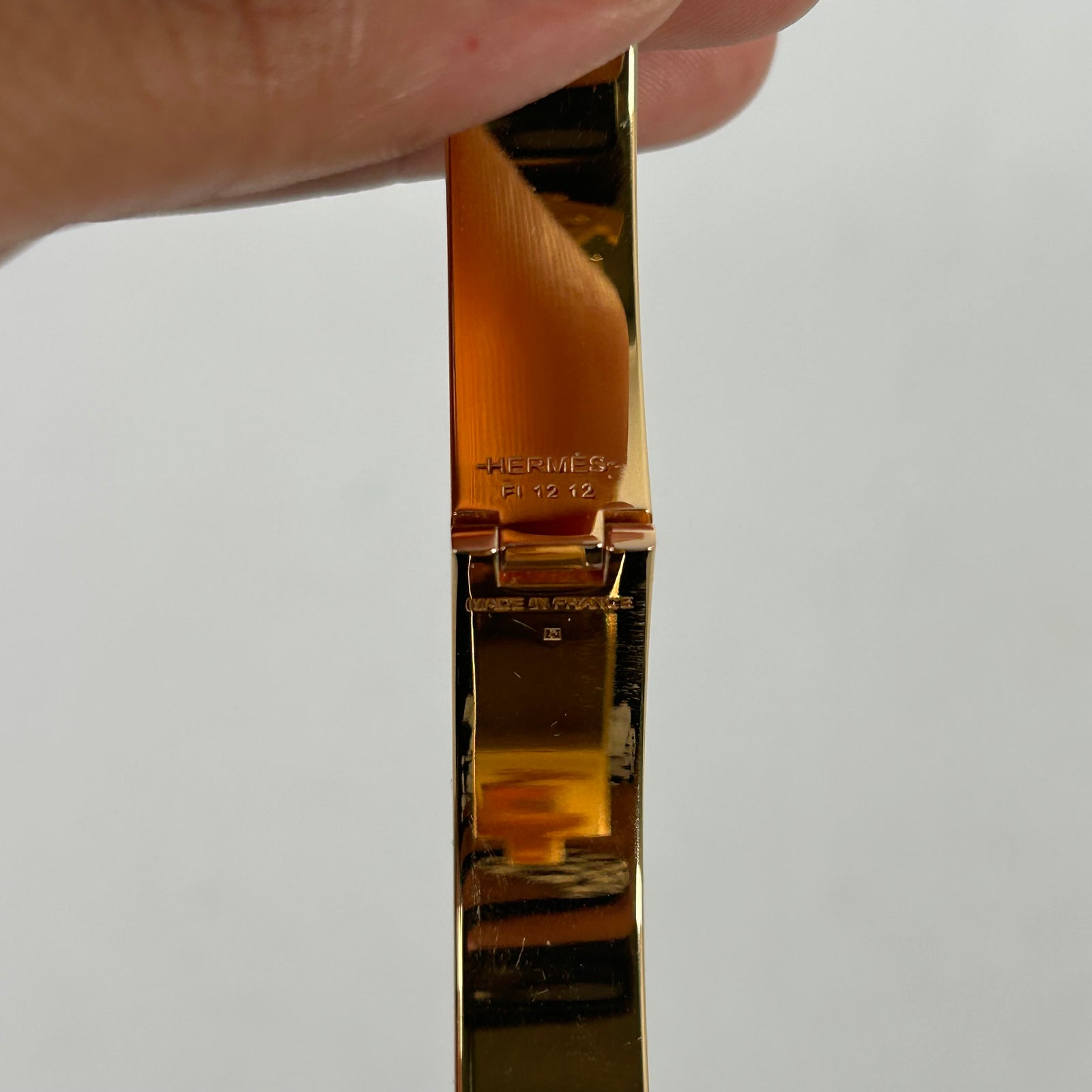 Hermes Jaune Poussin H Clic Enamel Bracelet