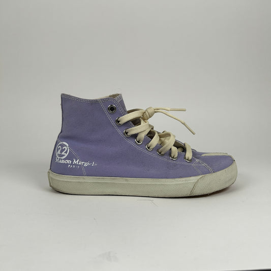 Maison Margiela Purple Canvas Tabi High-Top Sneakers Size 36