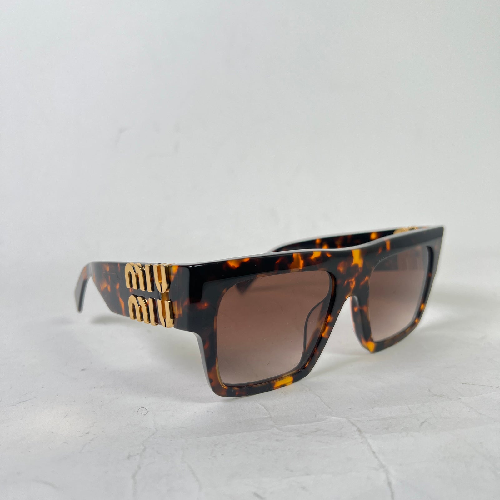 Miu Miu Tortoiseshell Square Frame Sunglasses