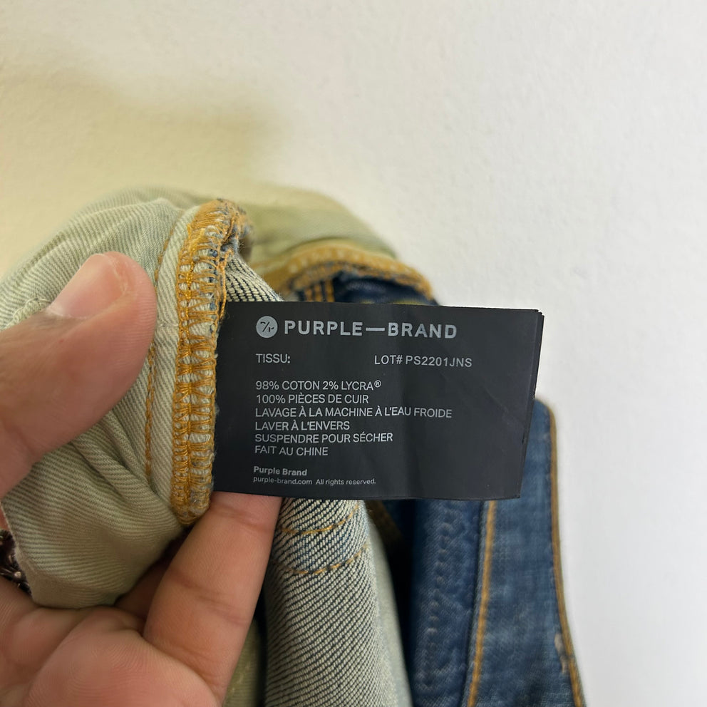 Purple Brand P002 Ripped Slim-Cut Jeans