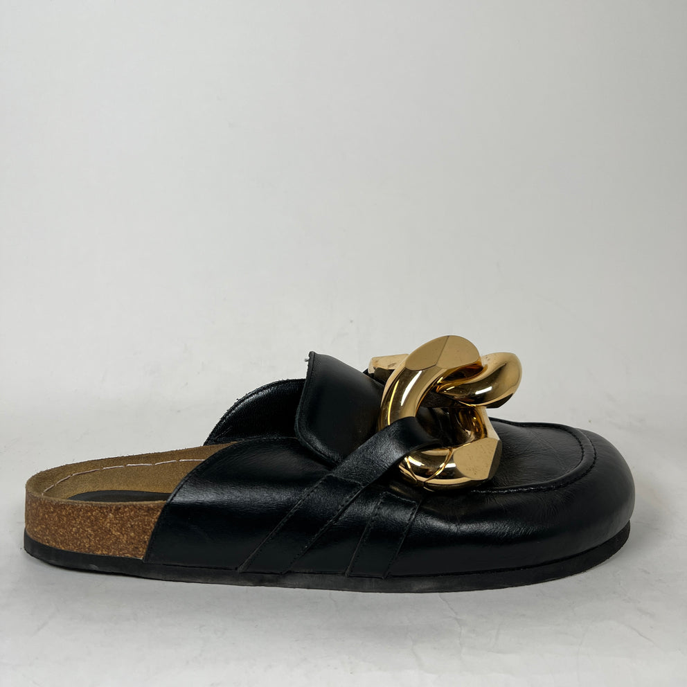 JW Anderson Black Chain Leather Loafer Size 44