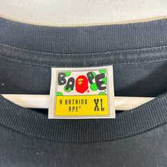 Bape Black STA Denim Pattern T-Shirt Size XL