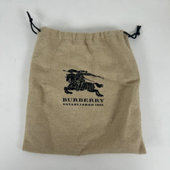 Burberry Check Canvas Black Leather Belt