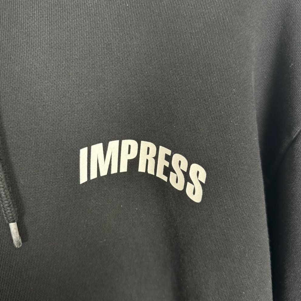 Helmut Lang Black Impress Hoodie Size M