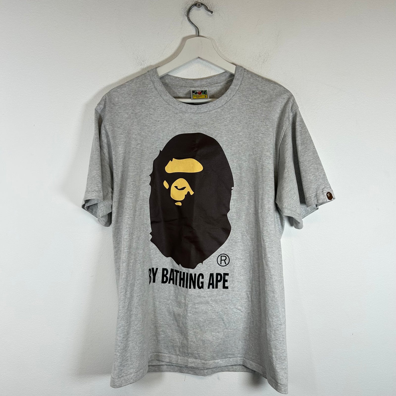 Bape Grey Ape Head T-Shirt Size L