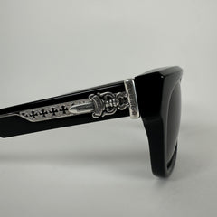 Chrome Hearts Black/Silver Box Officer Sunglasses