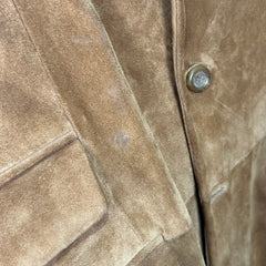 Dolce & Gabbana Brown Suede Blazer Size 48