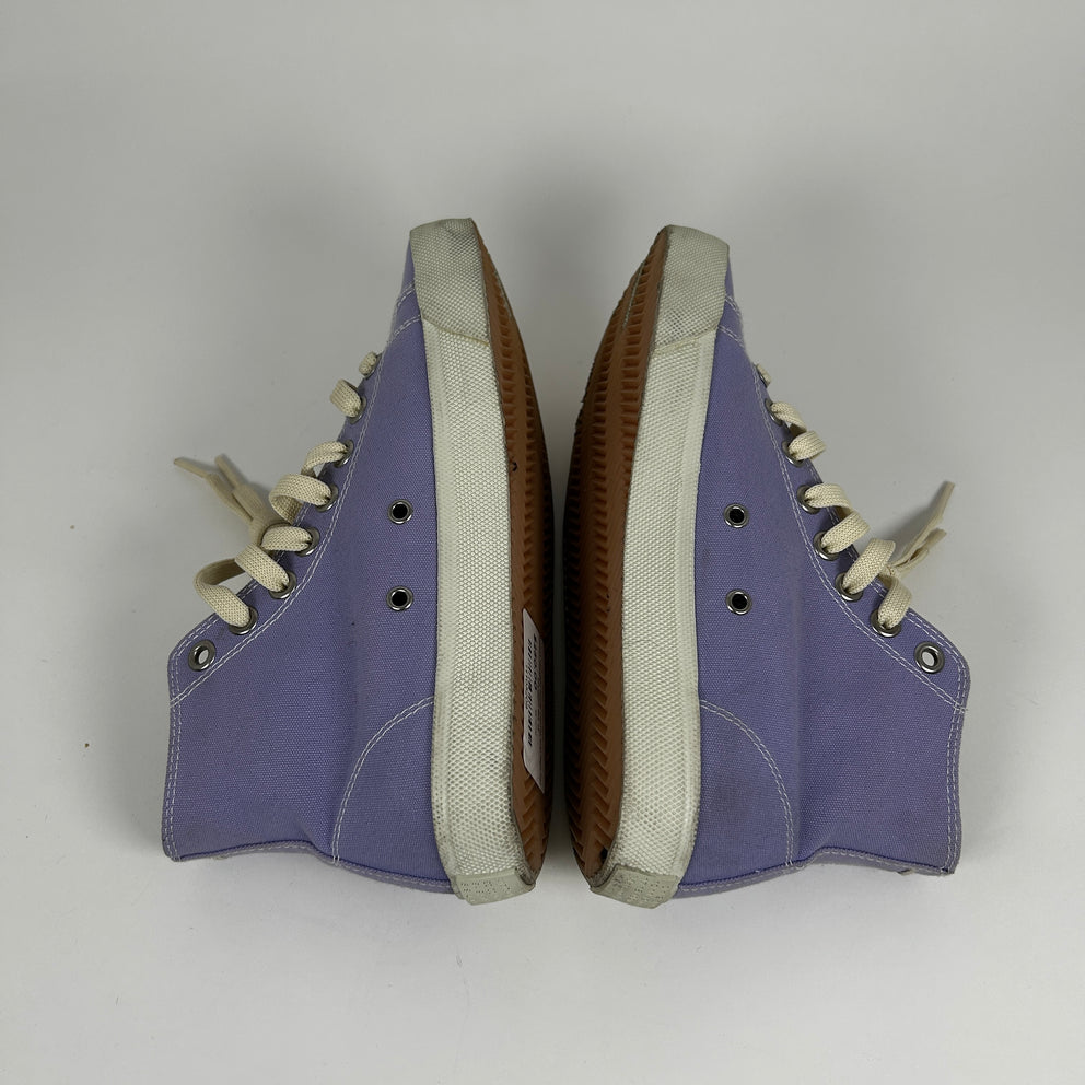 Maison Margiela Purple Canvas Tabi High-Top Sneakers Size 36