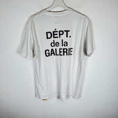 Gallery Dept White/Black French Logo T-Shirt Size M