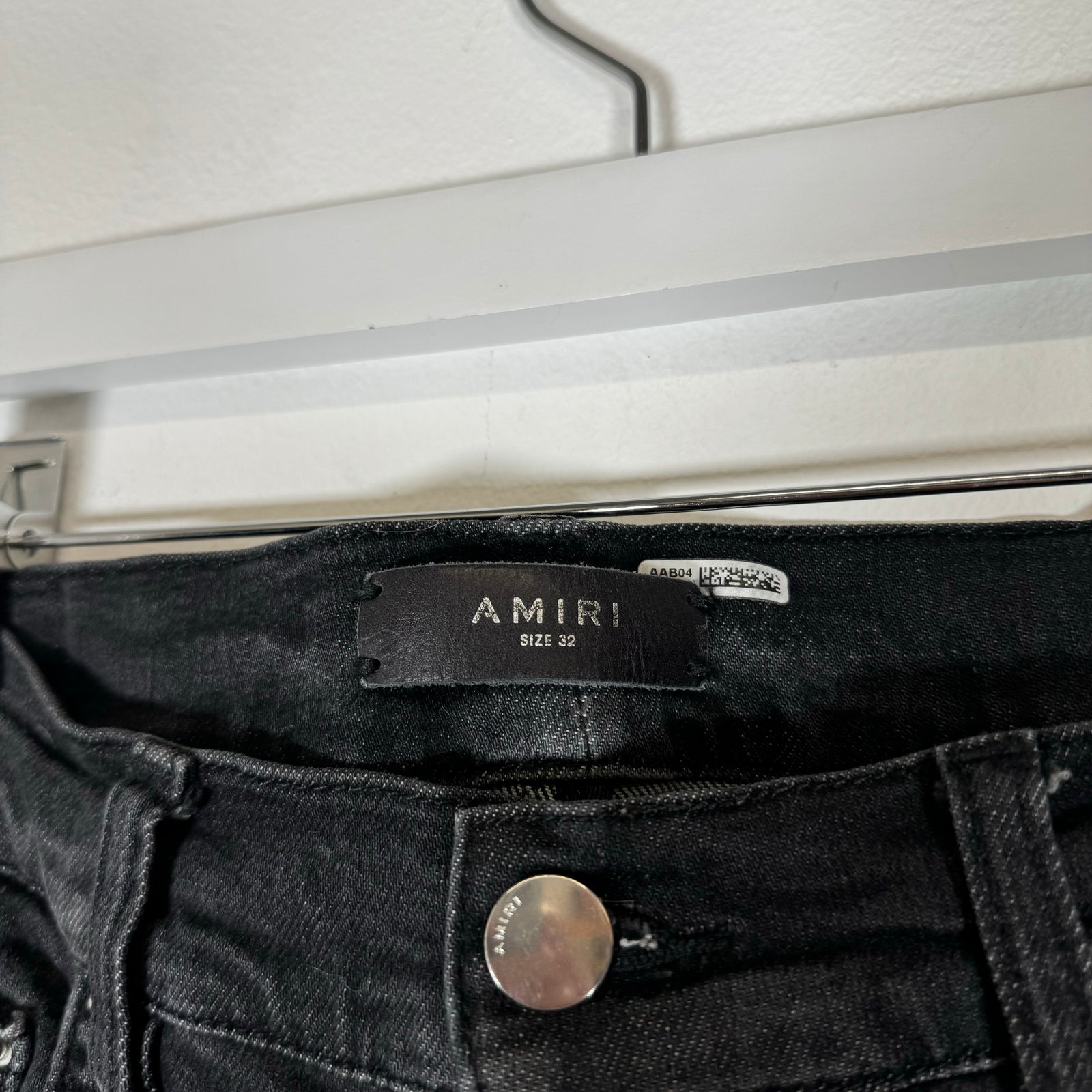 Amiri Black Distressed Skinny Jeans Size 32